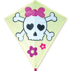 Kites 30 In. Diamond Kite - Girl Skull