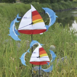 WindGarden WindGarden 13 In. WhirliGig Spinner - Sailboat