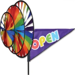WindGarden WindGarden Triple Spinner - Rainbow Open