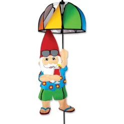 Premier Kites & Designs Beach Gnome Umbrella Spinner NEW WindGarden
