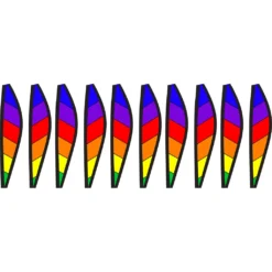 WindGarden 12 In. Hot Air Balloon - Chevron Rainbow