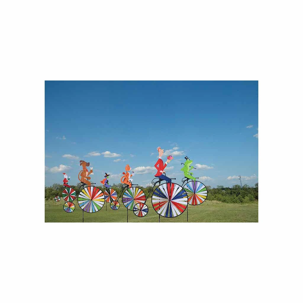 WindGarden High Wheel Bike Spinner - Santa WindGarden