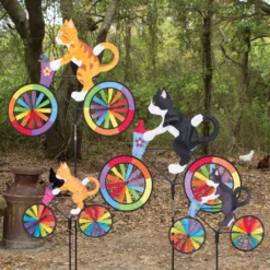 WindGarden 20 In. Bike Spinner - Tuxedo Cat WindGarden