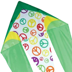 Kites 45 In. Flo-Tail Delta Kite - Lime Peace