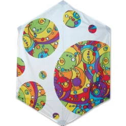 Collections Kites Rokkaku Kite - Rainbow Orbit Bubbles