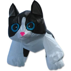 Collections Kites 4 Ft. Black & White Kitten Line Device For Kites