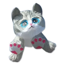Collections Kites 8 Ft. Gray Tabby Kitten Line Device For Kites Collections