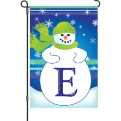 Accent Home & Garden 12 In. Winter Monogram Flag - E Accent