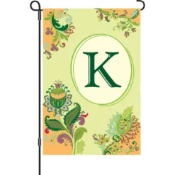 Accent Home & Garden 12 In. Spring Monogram Flag - K Accent
