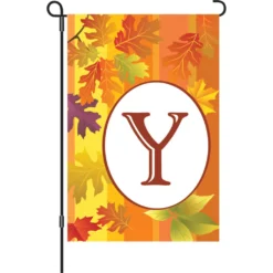 Accent Home & Garden 12 In. Fall Monogram Flag - Y