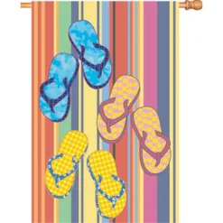 Accent Home & Garden 28 In. Flag - Espadrille Flip Flops Accent