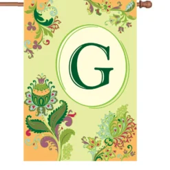 Accent Home & Garden 28 In. Spring Monogram Flag - G Accent
