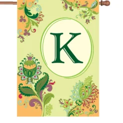 Accent Home & Garden 28 In. Spring Monogram Flag - K