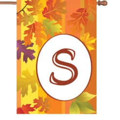 Accent Home & Garden Accent 28 In. Fall Monogram Flag - S