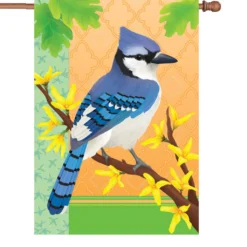 Accent Home & Garden Accent 28 In. Flag - Blue Jay In Spring