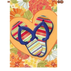 Accent Home & Garden 28 In. Flag - I Love Flip Flops Accent