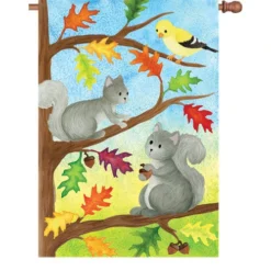 Accent Home & Garden Accent 28 In Flag -Squirrel Friends