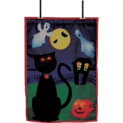 Accent Home & Garden 28 In. Halloween House Flag - Boo (Voice Controlled)