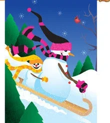 Accent Home & Garden Accent 28 In. Flag - Toboggan Ride