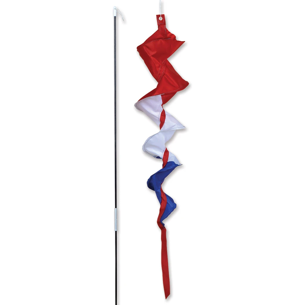 SoundWinds Small Fusilli Spinning Recumbent Bike Windsock - Patriotic