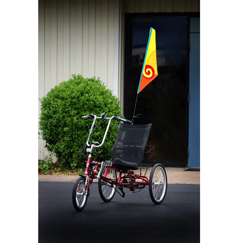 SoundWinds Spiral Recumbent Bike Flag - Yellow