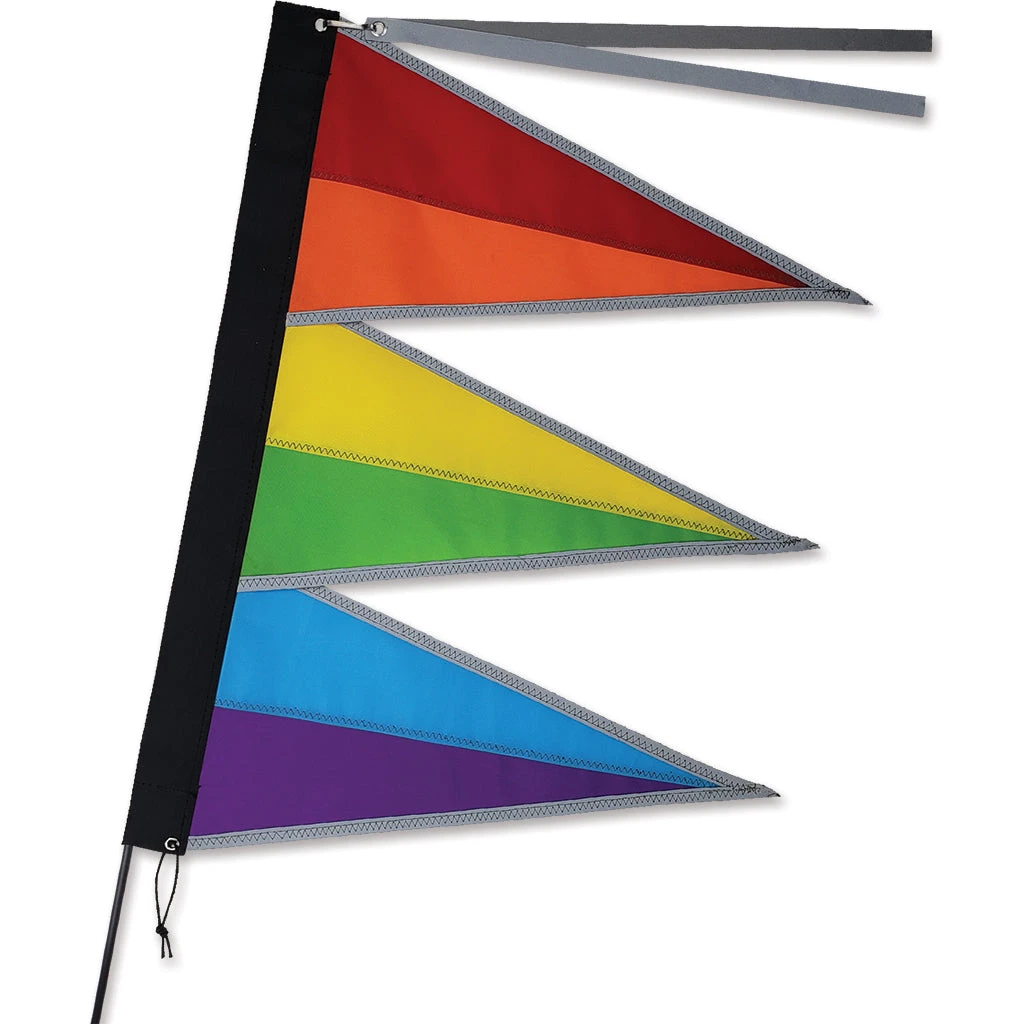 Premier Kites Tri-Stack Bike Flag - Rainbow