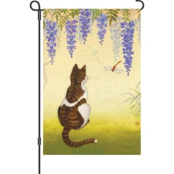 Accent Home & Garden 12 In. Flag - Wisteria Cat