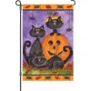 Accent Home & Garden Accent 12 In. Halloween Garden Flag - Three Black Cats