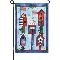 Accent Home & Garden Accent 12 In. Flag - Red White Blue Birdhouse