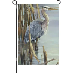 Accent Home & Garden 12 In. Flag - Peaceful Heron Accent