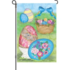 Accent Home & Garden 12 In. Flag - Elegant Easter Eggs Accent