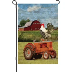 Accent Home & Garden 12 In. Flag - Farmers Market Rooster