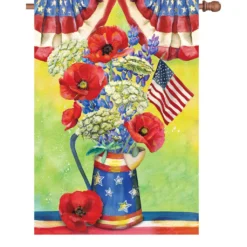 Accent Home & Garden 28 In. Flag - Patriotic Bouquet Accent