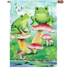 Accent Home & Garden Accent 28 In. Flag - Frogs In The Wood