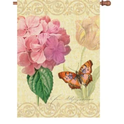 Accent Home & Garden 28 In. Flag - Botanical Fresh Pink Accent