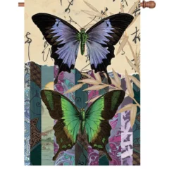 Accent Home & Garden Accent 28 In. Flag - Asian Butterflies