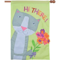Accent Home & Garden Applique Flag - Hi There!