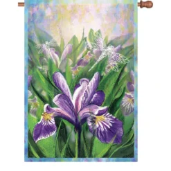 Accent Home & Garden 28 In. Flag - Blue Iris