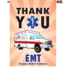 Accent Home & Garden Accent 28 In. Flag - Thank You EMT