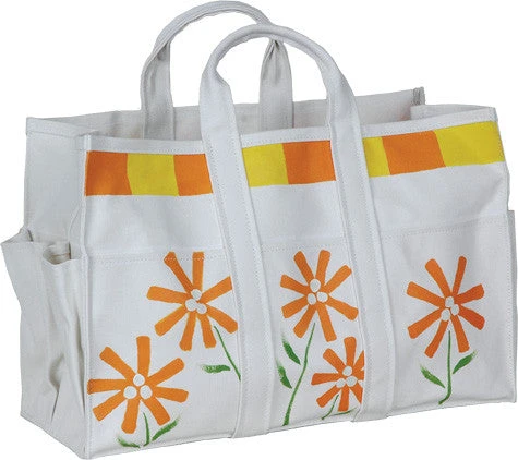 Accent Home & Garden - Sale Accent Canvas Tote Bag & Gloves - Daisies