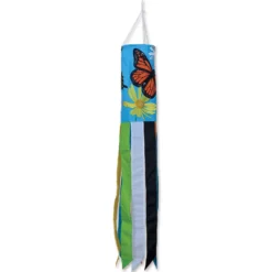 Accent Home & Garden Embroidered Applique Windsock - Butterflies Everyday Windsocks