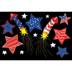 Accent Home & Garden Embroidered Applique Windsock - Freedom Fireworks Accent