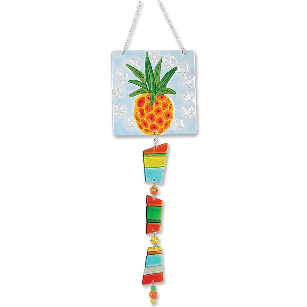 WindGarden Glass Sun Catcher Mobile - Pineapple