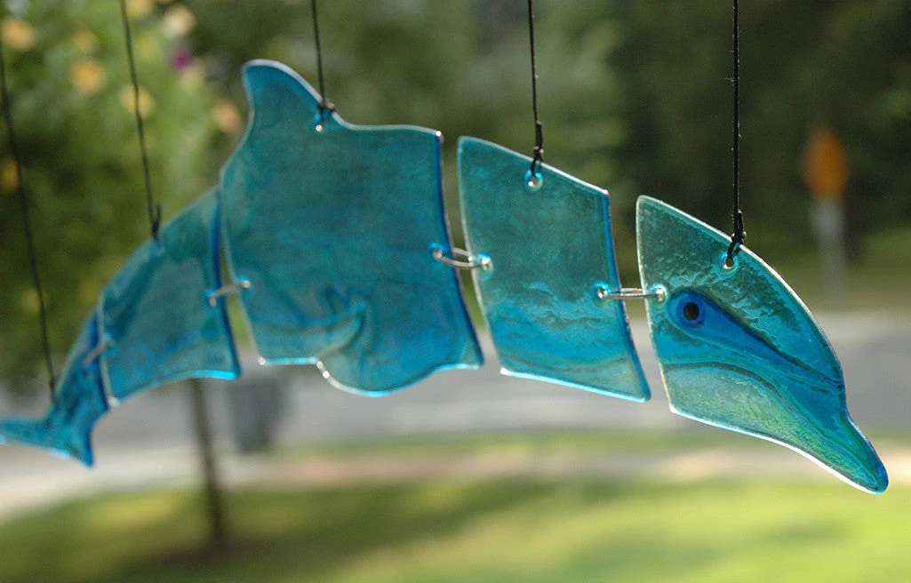 WindGarden Glass Fish Mobile - Dolphin