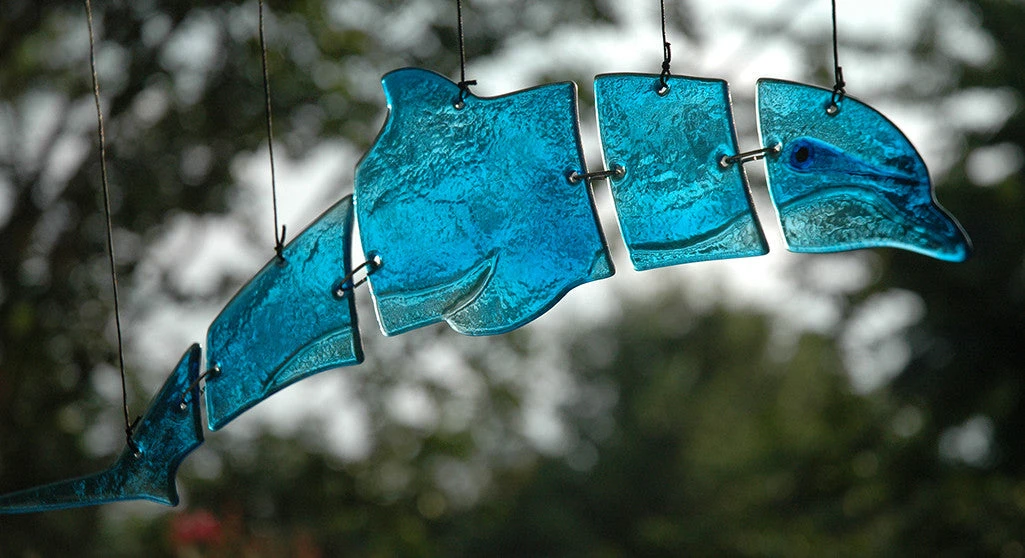 WindGarden Glass Fish Mobile - Dolphin