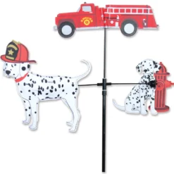 WindGarden Single Carousel Spinner - Fire Truck & Dalmatians WindGarden