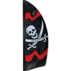 WindGarden 8.5 Ft. Feather Banner - Jolly Roger