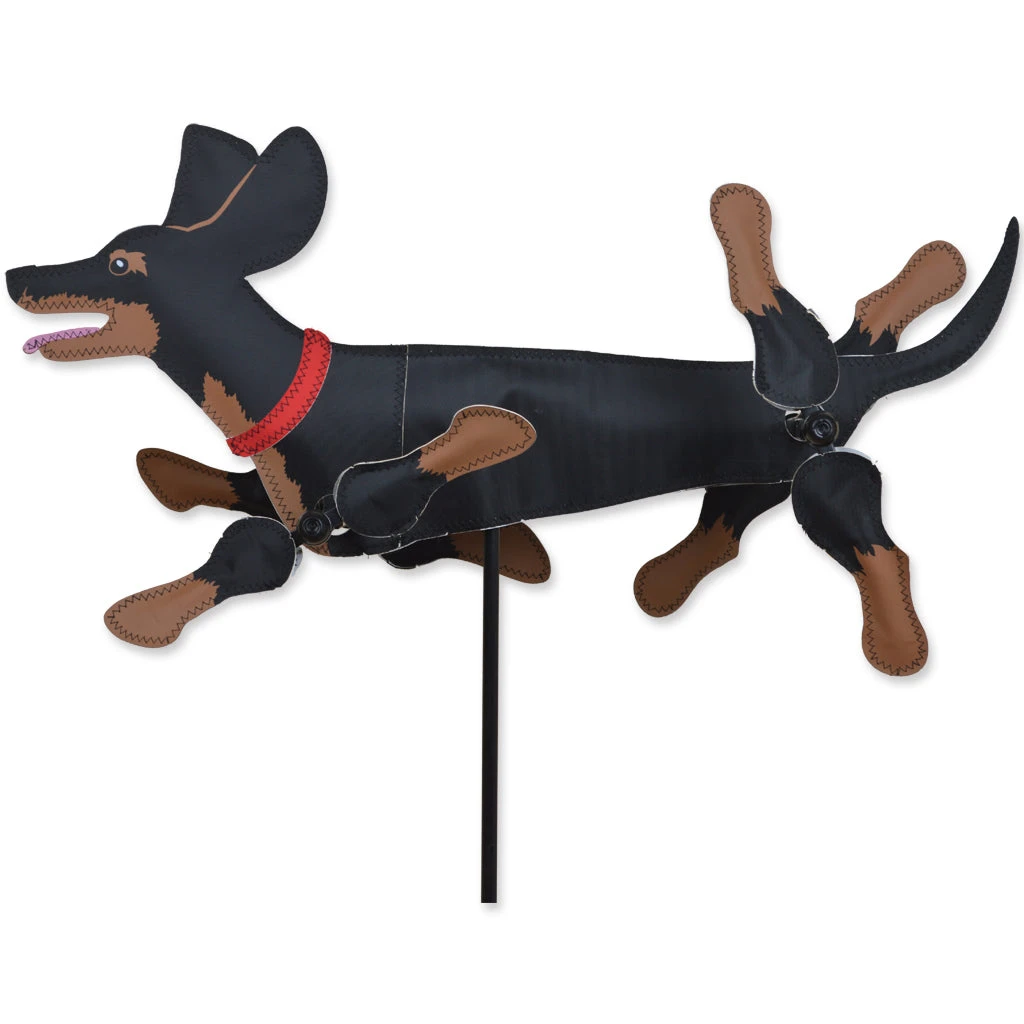 WindGarden WhirliGig Spinner - 20 In. Black & Tan Dachshund WindGarden