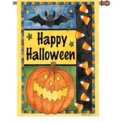 Accent Home & Garden Accent 28 In. Flag - Halloween Smiles