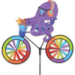 WindGarden 30 In. Bike Spinner - Octopus And Headphones WindGarden